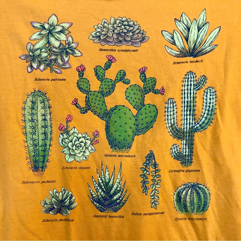 Mustard Yellow Cacti Graphic Tee - Picture 4 of 4